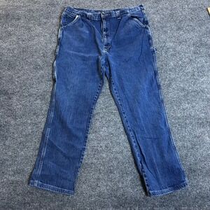Texas Steer Carpenter Jeans Mens Size 40 Blue Denim Utility Workwear USA Made